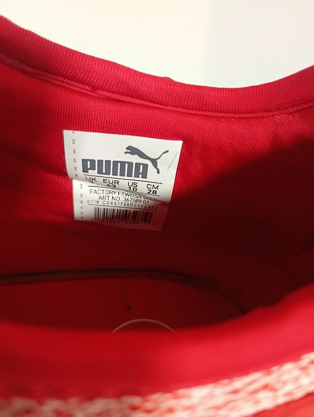 PUMA Men's SZ 10 Pacer Next Cage Red . Condition is Pre-owned - Good.